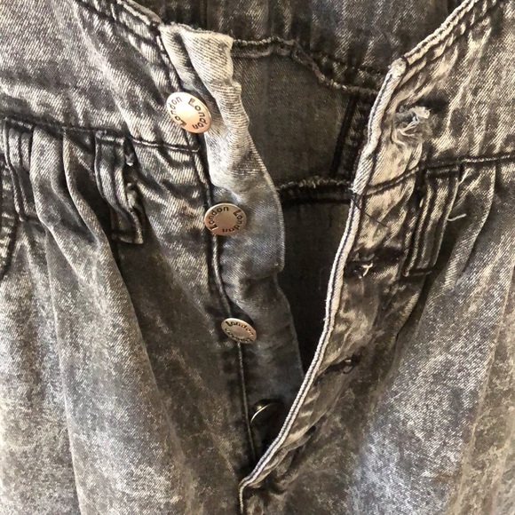 London Clothing Co. Denim Washed Black Overalls Size Medium - Picture 9 of 9